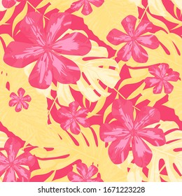 Flores filipinas. Patrón tropical sin problemas con selva tropical india. Fondo de época para vestir, Pantalones, tela. Gran textura. Patrón vectorial sin problemas con flores filipinas
