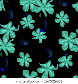 Philippine Flowers. Trendy Background for Paper, Cloth, Tablecloth. Big Texture in Fresh Colors. Seamless Pattern with Indonesian Jungle. Vector Seamless Pattern with Philippine Flowers
