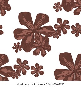 Philippine Flowers. Vintage Background for Shirt, Cloth, Fabric. Seamless Pattern with Indian Rainforest. Big Texture in Fresh Colors. Vector Seamless Pattern with Philippine Flowers