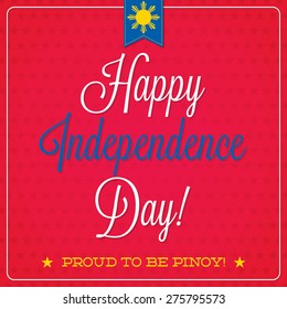 Philippine Independence Day card in vector format.
