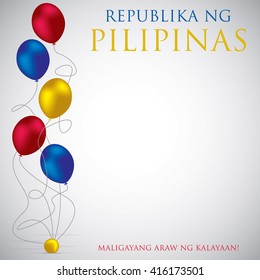 Philippine Independence Day card in vector format.