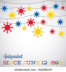 Philippine Independence Day card in vector format.
