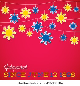 Philippine Independence Day card in vector format.