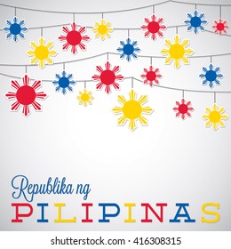 Philippine Independence Day card in vector format.
