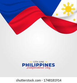 Philippine Independence Day. Celebrated annually on June 12 in Philippine. Happy national holiday of freedom. Patriotic poster design. Vector illustration