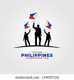 Philippine Independence Day. Celebrated annually on June 12 in Philippine. Happy national holiday of freedom.Patriotic poster design. Vector illustration