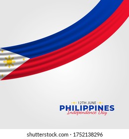Philippine Independence Day. Celebrated annually on June 12 in Philippine. Happy national holiday of freedom.Patriotic poster design. Vector illustration