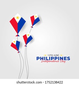 Philippine Independence Day. Celebrated annually on June 12 in Philippine. Happy national holiday of freedom.Patriotic poster design. Vector illustration