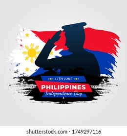 Philippine Independence Day. Translate (Filipino: Araw ng Kalayaan). Celebrated annually on June 12 in Philippine. vector illustration svg