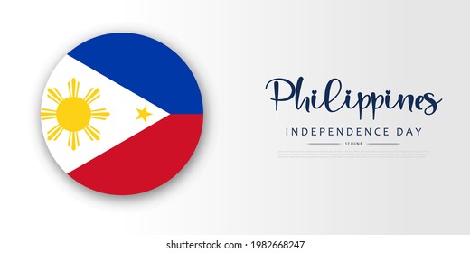 Philippine independence day vector illustration June 12.