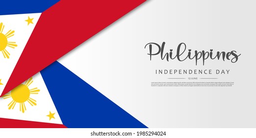 Philippine independence day vector illustration June 12.