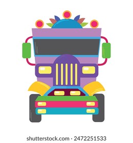 Philippine jeepney icon clipart avatar logotype isolated vector illustration