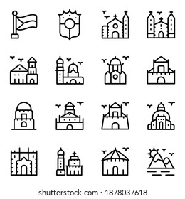 Philippine Landmarks Solid Icons Pack 