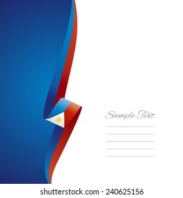 Philippine left side brochure cover vector