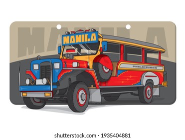 Philippine Manila icons Jeepney transportation