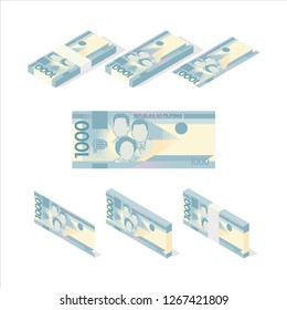 Philippine Peso Banknote Vector Illustration