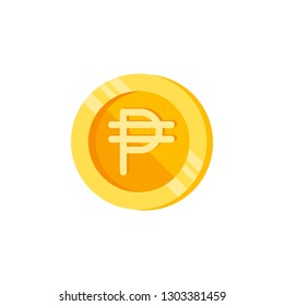 Philippine peso, coin, money color icon. Element of color finance signs. Premium quality graphic design icon. Signs and symbols collection icon for websites, web design