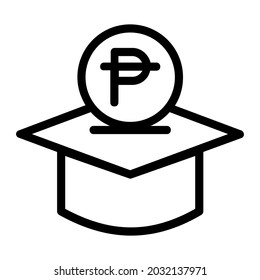 Philippine Peso Education Saving Icon
