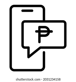 Philippine Peso Related Mobile Phone Notification Icon