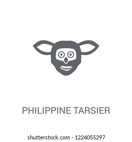 Philippine tarsier icon. Trendy Philippine tarsier logo concept on white background from animals collection. Suitable for use on web apps, mobile apps and print media.