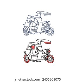 Philippine tricycle: Vectorized charm ride