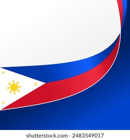 Philippine waving flag and copy space. Translate (Filipino: Araw ng Kalayaan). Celebrated national day. vector illustration