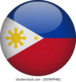 Philippines 3D Rounded Country Flag Icon