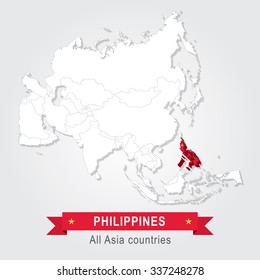 Philippines. All the countries of Asia.