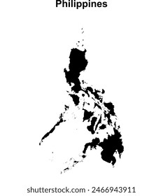 Philippines blank outline map design