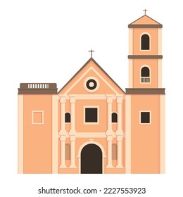 Philippines church icon cartoon vector. Travel culture. Filipino tourism