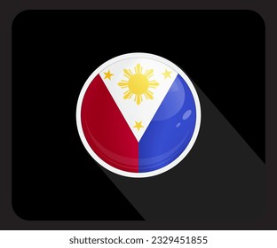 Filipinas: Icono de la bandera del Orgullo Glossy
