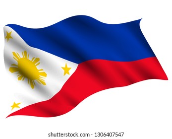 Philippines Flag Isolated National Flag Philippines Stock Vector ...