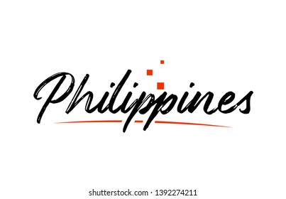 Philippines Country Typography Word Text Suitable For Logo Icon Design