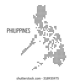 Philippines Dotted Map,vector