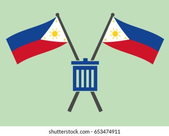 Philippines Emblem Trash Garbage