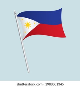 Philippines flag 12 June happy independence day Philippine flag vector