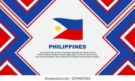 Philippines Flag Abstract Background Design Template. Philippines Independence Day Banner Wallpaper Vector Illustration. Philippines Vector