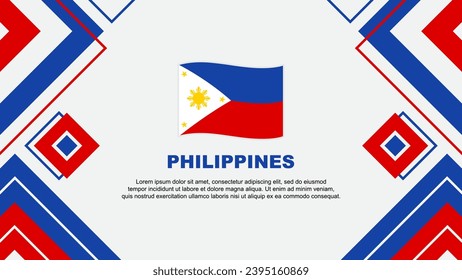 Philippines Flag Abstract Background Design Template. Philippines Independence Day Banner Wallpaper Vector Illustration. Philippines Background