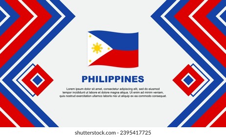 Philippines Flag Abstract Background Design Template. Philippines Independence Day Banner Wallpaper Vector Illustration. Philippines Design