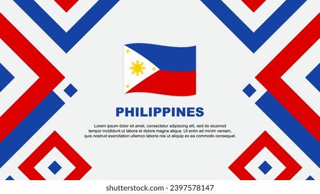 Philippines Flag Abstract Background Design Template. Philippines Independence Day Banner Wallpaper Vector Illustration. Philippines Template