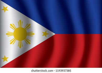 Philippines Flag Background Cloth Texture Philippines Stock Vector ...