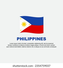 Philippinische Vorlage für Flaggenhintergründe. Philippines Independence Day Banner Social Media Post. Philippinen-Hintergrund
