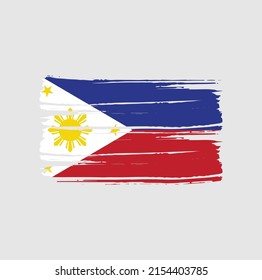 Philippines Flag Brush. National Flag