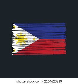 Philippines Flag Brush. National Flag