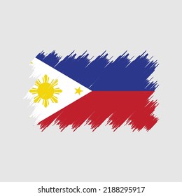 Philippines Flag Brush. National Flag