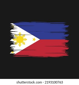 Philippines Flag Brush. National Flag