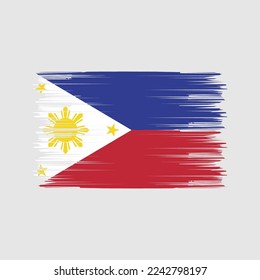 Philippines Flag Brush Vector Illustration