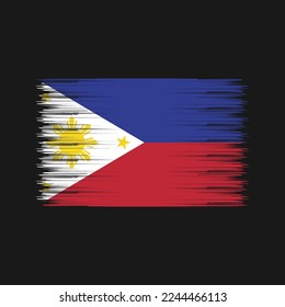 Philippines Flag Brush Vector Illustration