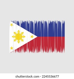 Philippines Flag Brush Vector Illustration