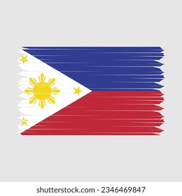 Philippines Flag Brush Vector Illustration